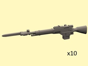28mm Steampunk Mosin M1891 laser rifles w bayonett in Smoothest Fine Detail Plastic