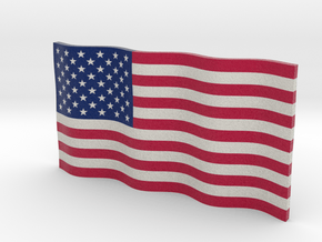 American Flag (Color) in Full Color Sandstone