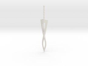 "BotW" Fierce Deity Sword in White Natural Versatile Plastic: 1:12