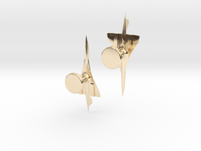 Concorde Cufflinks in 14k Gold Plated Brass