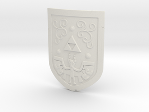 "BotW" Hero's Shield in White Natural Versatile Plastic: 1:12