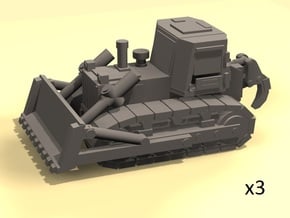 1/220 Bulldozer (3) in Tan Fine Detail Plastic