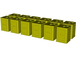 1/35 scale WWI flimsies 4 gal fuel canisters x 12 in Clear Ultra Fine Detail Plastic