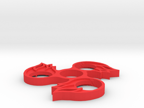 Fireball Fidget Spinner in Red Processed Versatile Plastic