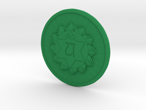 Heart Chakra or Anahata in Green Processed Versatile Plastic
