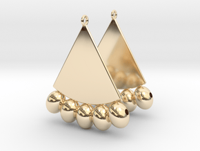 Egyptian Earrings in 14K Yellow Gold: Medium