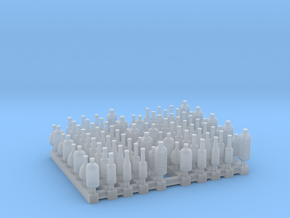Bottles 1:144 scale in Smooth Fine Detail Plastic