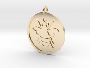 Bee Pendant in 14k Gold Plated Brass