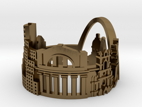 St.Louis Skyline - Cityscape Ring in Polished Bronze: 6 / 51.5