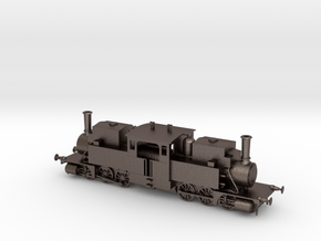 Double-ended Fairlie type steam locomotive in Polished Bronzed Silver Steel