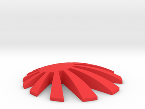 350Z Rising Sun Badge Middle  in Red Processed Versatile Plastic