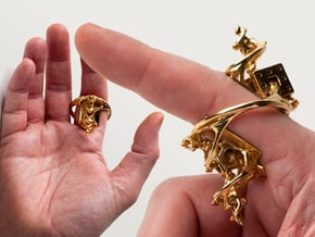 Cosmographic Overdose - Finger Ornament - 20mm in 18K Gold Plated