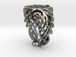 Trompe L'Oeil Ring in Polished Silver