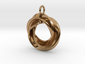 Roebius pendant with loop in Polished Brass
