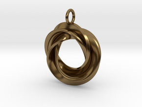 Roebius pendant with loop in Polished Bronze