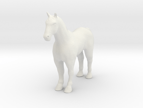 O Scale Horse in White Natural Versatile Plastic