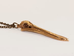 Pelican Skull Pendant in Natural Bronze