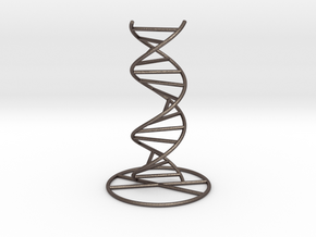 DNA Molecule Metal. 4 Size options. in Polished Bronzed Silver Steel: 1:25