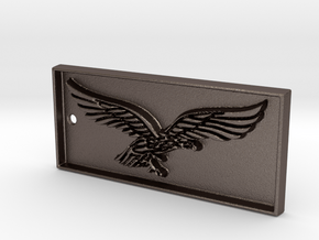 Pilot eagle airforce keychain in Polished Bronzed Silver Steel