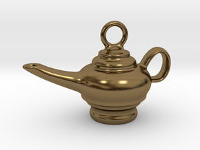 Aladdin Lamp Earring in Polished Bronze