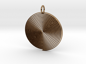 Minimalist Spiral Pendant in Natural Brass