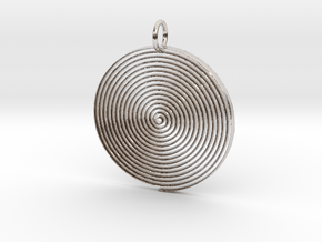 Minimalist Spiral Pendant in Platinum