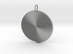 Minimalist Spiral Pendant in Aluminum