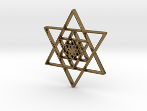 Infinite Jewish Symbol Pendant Charm in Natural Bronze