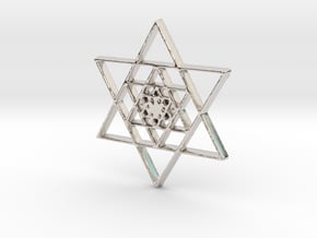 Infinite Jewish Symbol Pendant Charm in Platinum