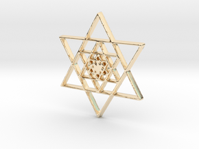 Infinite Jewish Symbol Pendant Charm in 14k Gold Plated Brass