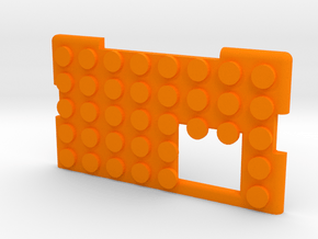 kmods BLOCKS MECH door in Orange Processed Versatile Plastic