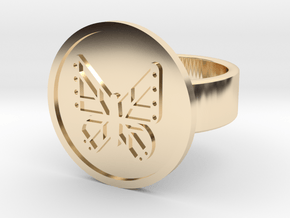 Butterfly Ring in 14k Gold Plated Brass: 8 / 56.75
