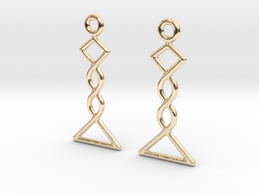   Celtic Weave Earrings - WE031 in 14k Gold Plated Brass