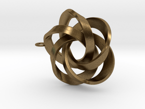 Pentator Pendant with loop in Natural Bronze