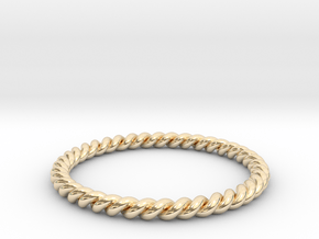 TWIST BAND RING in 14k Gold Plated Brass: 6 / 51.5