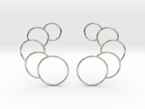 Eclipse Earrings in Rhodium Plated Brass