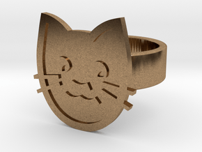 Cat Ring in Natural Brass: 8 / 56.75