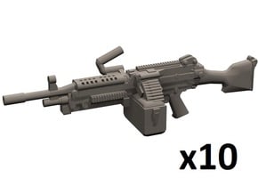 1/24 M249 machine gun in Tan Fine Detail Plastic