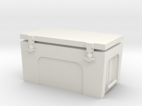 1/10 Scale Accessory Yeti Style Cooler in White Natural Versatile Plastic