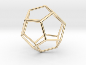 Dodecahedron Pendant in 14k Gold Plated Brass
