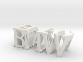 3dWordFlip: BureauMaatschappelijkWerk/EURO in White Natural Versatile Plastic