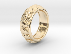 Dragon Scales Ring size 10 in 14K Yellow Gold