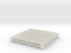 Maze 10, 8x8x1 in White Natural Versatile Plastic: Medium