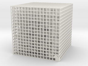 Maze 06, 8x8x8 in White Natural Versatile Plastic: Medium