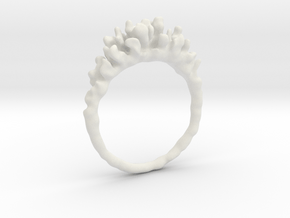 Coral Ring II in White Natural Versatile Plastic