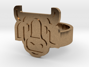 Cow Ring in Natural Brass: 13 / 69