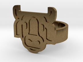 Cow Ring in Natural Bronze: 8 / 56.75