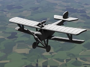 Nieuport 17 (Vickers+Lewis, various scales) in White Natural Versatile Plastic: 1:144