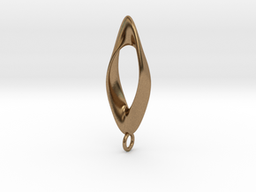 Obius pendant with loop in Natural Brass