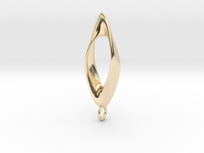 Obius pendant with loop in 14K Yellow Gold